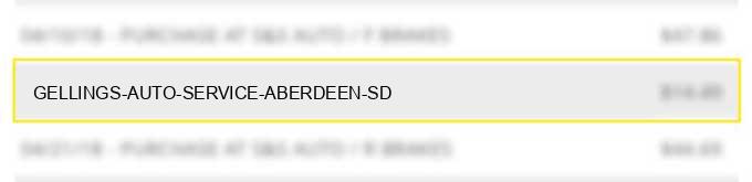 gellings auto service aberdeen sd
