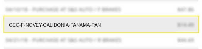 geo f. novey calidonia panama pan