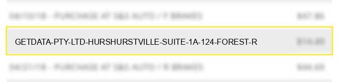 getdata pty ltd hurshurstville suite 1a 124 forest r