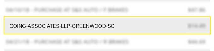 going & associates llp greenwood sc