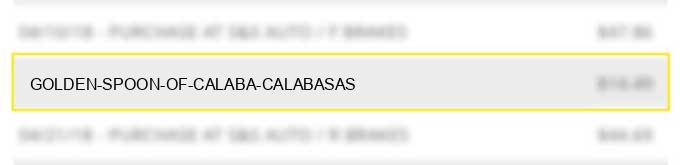 golden spoon of calaba calabasas