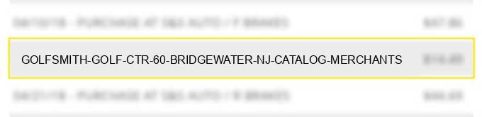 golfsmith golf ctr #60 bridgewater nj catalog merchants