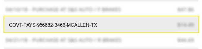 govt pays 956/682 3466 mcallen tx