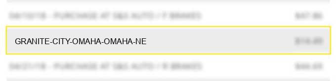 granite city omaha omaha ne