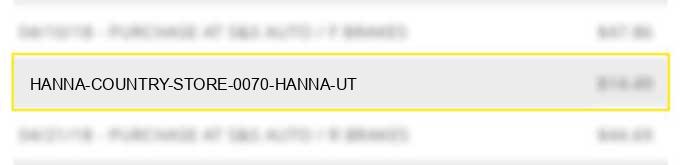 hanna country store 0070 hanna ut