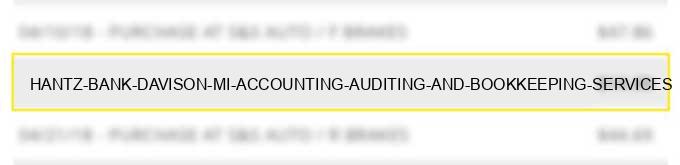 hantz bank davison mi accounting auditing and bookkeeping services