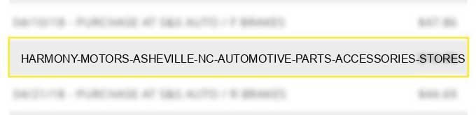 harmony motors asheville nc automotive parts accessories stores