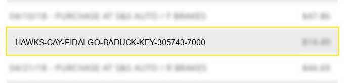 hawks cay fidalgo baduck key (305)743 7000