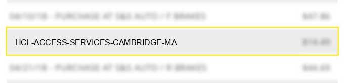 hcl access services cambridge ma