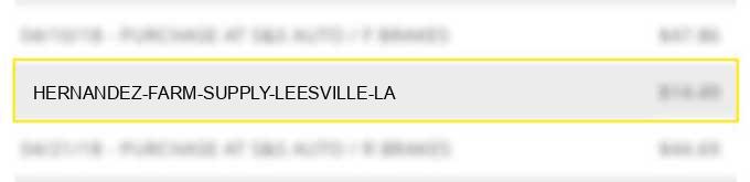 hernandez farm supply leesville la