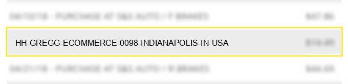 hh gregg ecommerce #0098 indianapolis in usa