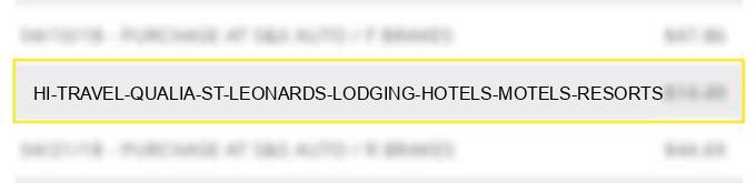 hi travel qualia st leonards lodging hotels motels resorts