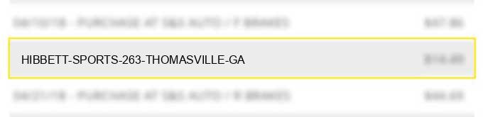 hibbett sports #263 thomasville ga