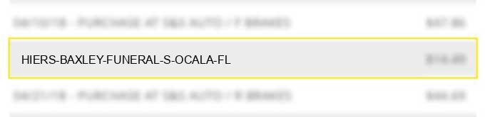 hiers baxley funeral s ocala fl