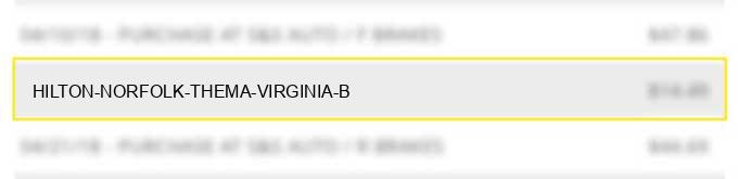 hilton norfolk thema virginia b