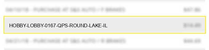 hobby lobby #0167 qps round lake il
