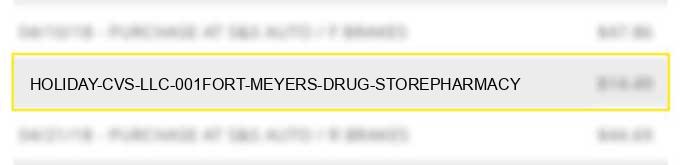 holiday cvs, llc 001fort meyers drug store/pharmacy