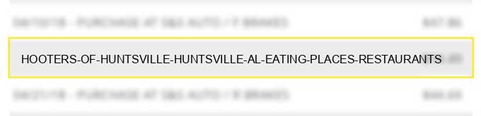 hooters of huntsville huntsville al eating places, restaurants
