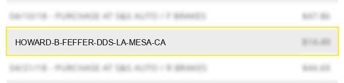 howard b feffer dds la mesa ca
