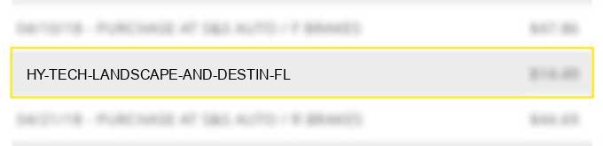 hy tech landscape and destin fl
