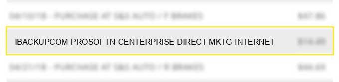 ibackup.com prosoftn centerprise direct mktg internet