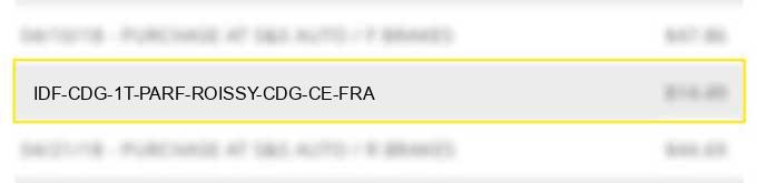 idf cdg 1t parf roissy cdg ce fra