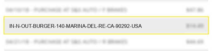 in-n-out burger #140 marina del re ca 90292 usa