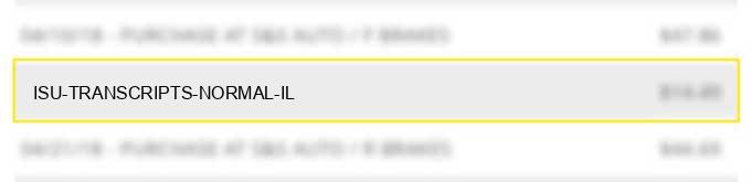 isu transcripts normal il