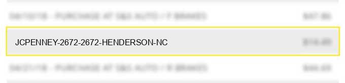 jcpenney 2672 2672 henderson nc