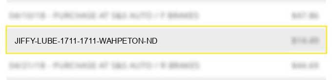 jiffy lube #1711 1711 wahpeton nd