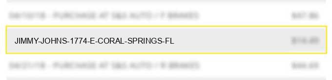 jimmy johns 1774 e coral springs fl
