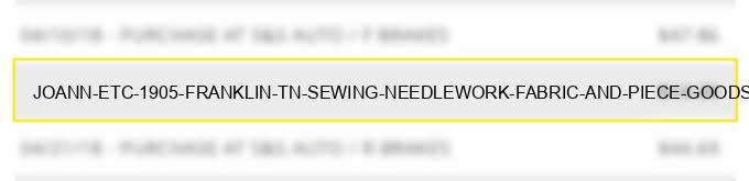 joann etc #1905 franklin tn sewing needlework fabric and piece goods stores