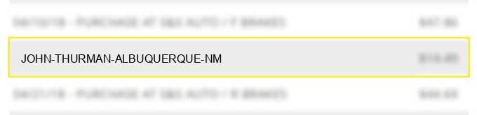 john thurman albuquerque nm