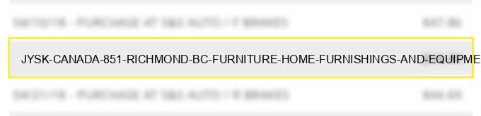 jysk canada 851 richmond bc - furniture home furnishings and equipment stores
