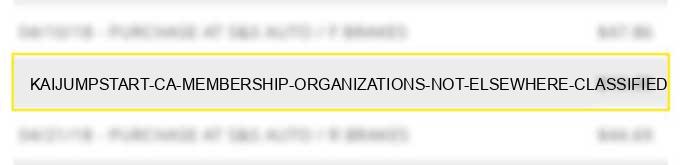 kai*jumpstart ca - membership organizations not elsewhere classified
