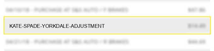 kate spade yorkdale adjustment