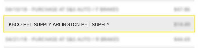 kbco pet supply arlington pet supply