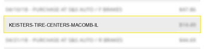 keisters tire centers macomb il