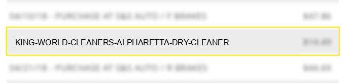king world cleaners alpharetta dry cleaner