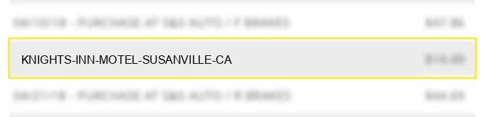 knights inn motel susanville ca