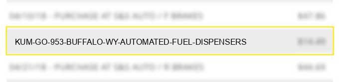 kum & go #953 buffalo wy automated fuel dispensers