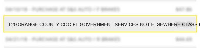 l2g*orange county coc fl government services not elsewhere classified