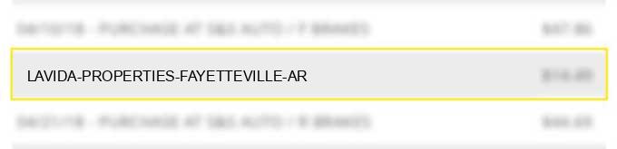 lavida properties fayetteville ar