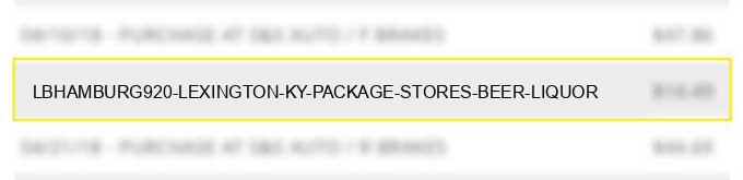 lbhamburg920 lexington ky package stores beer liquor