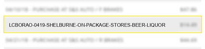 lcbo/rao #0419 shelburne on - package stores, beer, liquor