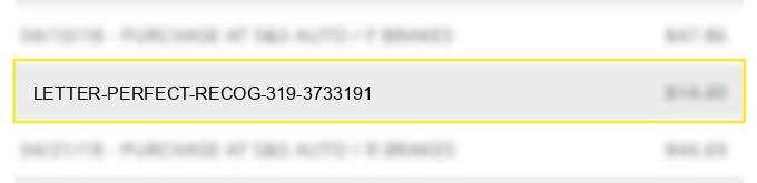 letter perfect & recog 319-3733191