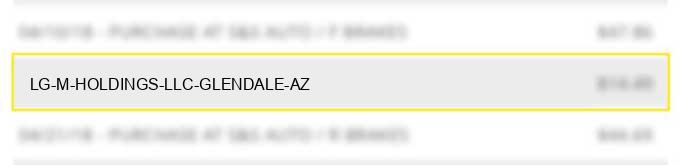 lg & m holdings llc glendale az