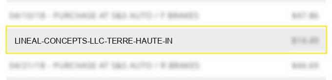lineal concepts llc terre haute in