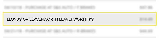 lloyds of leavenworth leavenworth ks