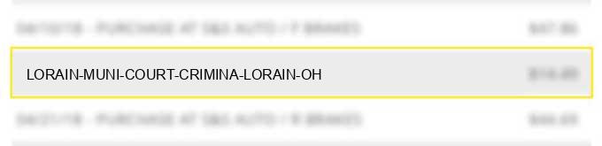 lorain muni court crimina lorain oh